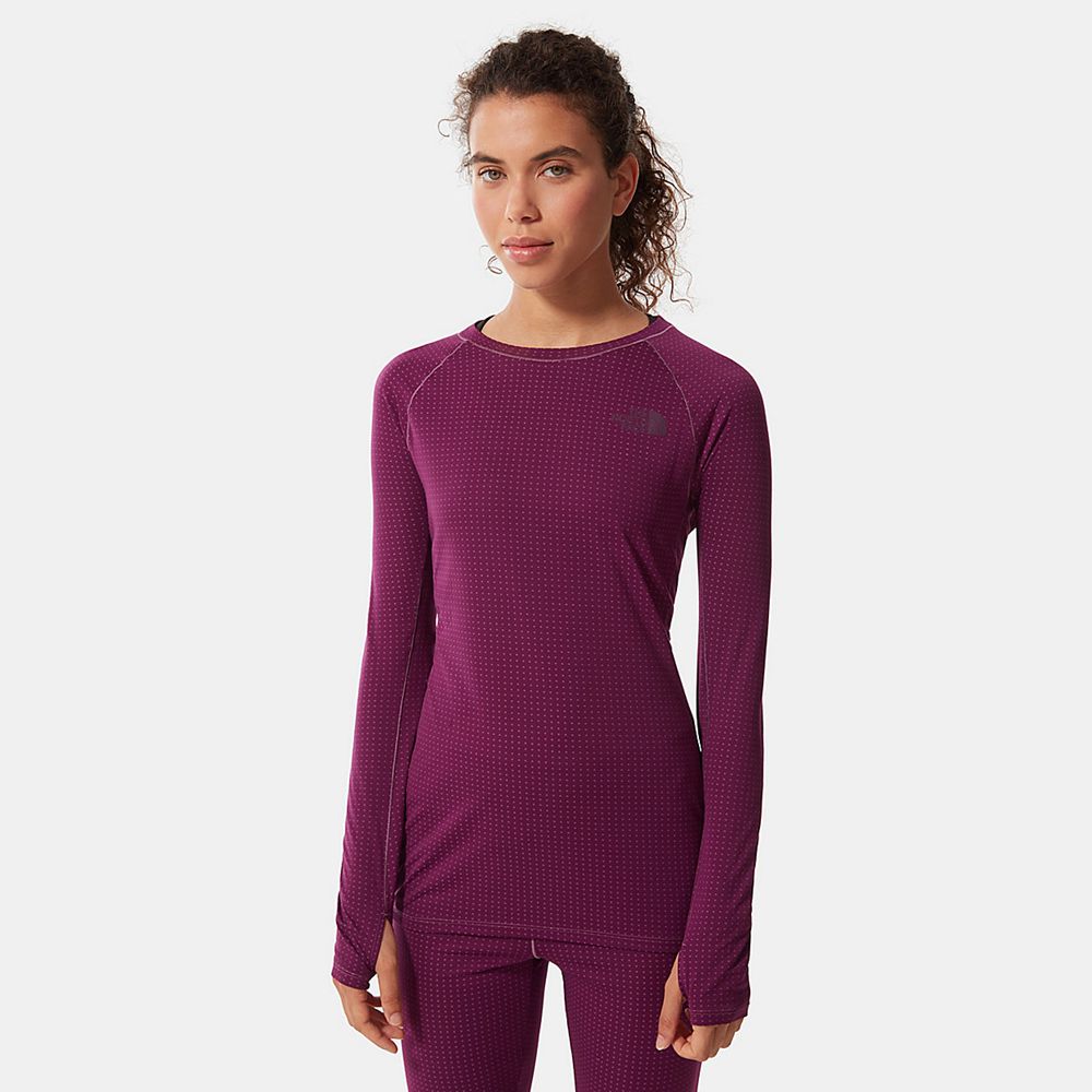 The North Face Baselayers Womens Australia - The North Face Dotknit Purple Skiing And Snowboarding (